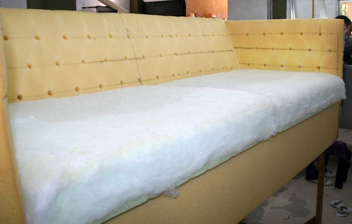 desarme completo sin dejar tela debajo con almohadones preparados con guata 