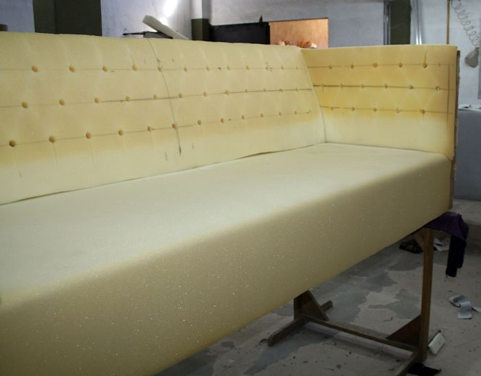 desarme completo sin dejar tela debajo con asiento preparado.